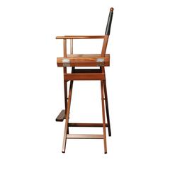 Silla de director de cuero negro