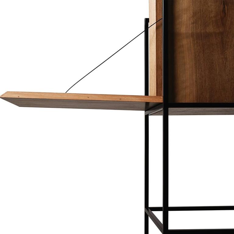 Babel Walnut and Iron Bookshelf For Sale at 1stDibs