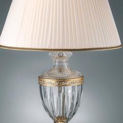24-Karat Gold and White Dresser Lamp