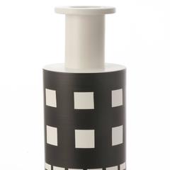 Black and White Reel Vase by Ettore Sottsass