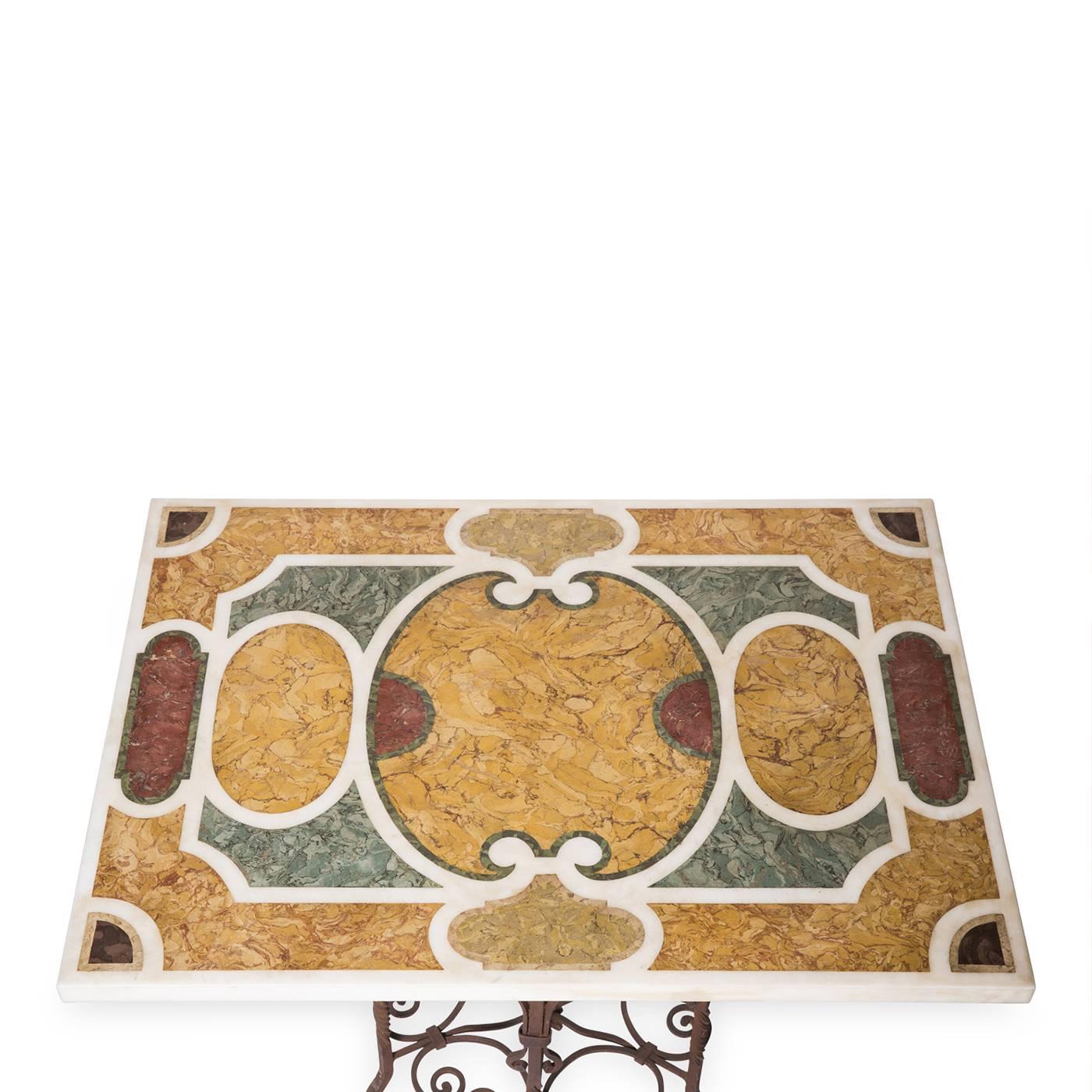 Other Antica Roma Marble Intarsia Table