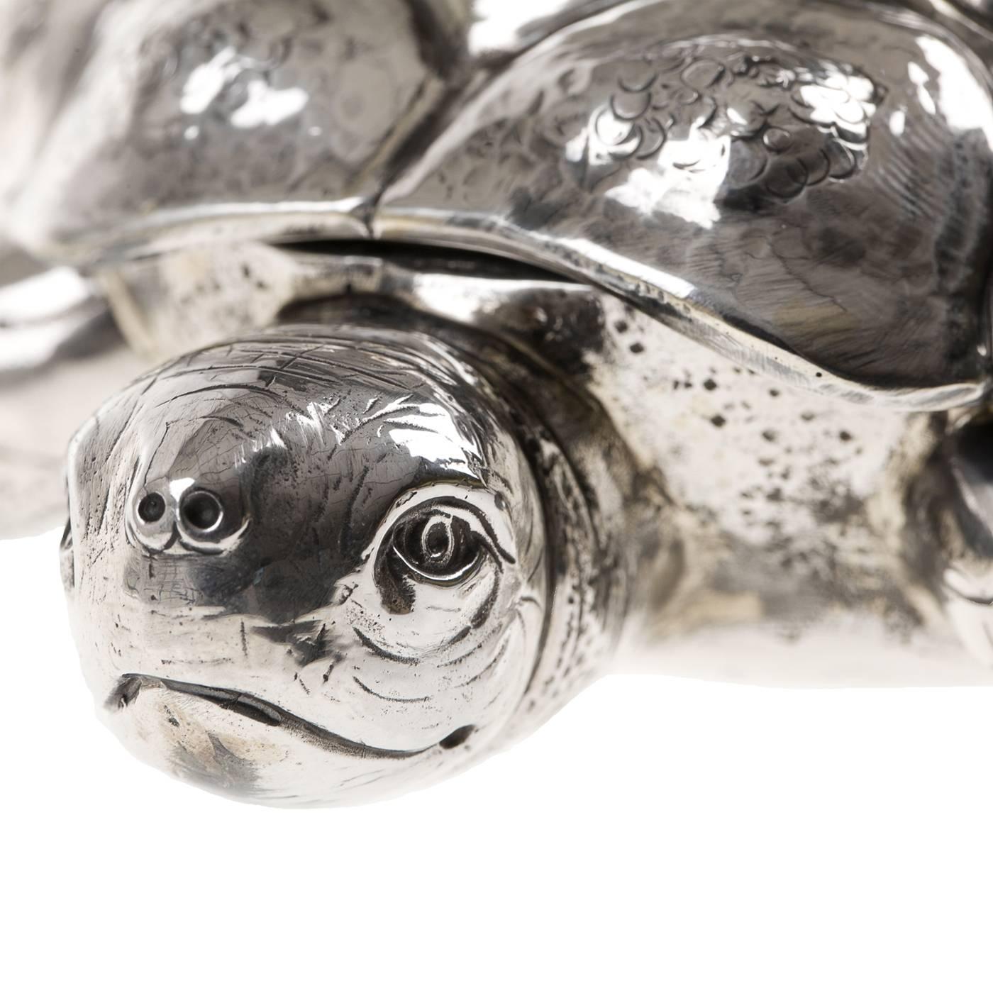 Boîte à tortue en argent sterling Neuf - En vente à Milan, IT