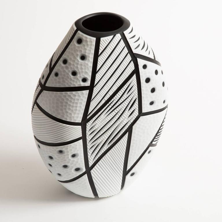 Unique 'Africa 1' Vase with Two Layers of Colors For Sale at 1stdibs