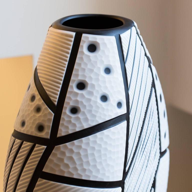 Unique 'Africa 1' Vase with Two Layers of Colors For Sale at 1stdibs