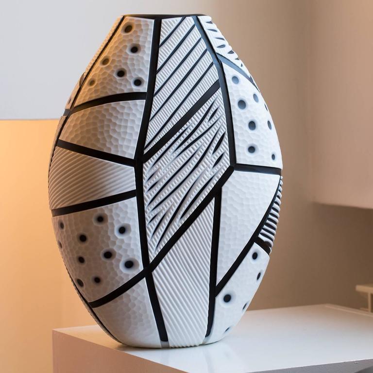 Unique 'Africa 1' Vase with Two Layers of Colors For Sale at 1stdibs