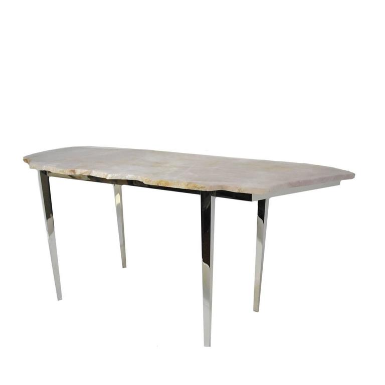 Stylish Large Pink Coffee Table For Sale at 1stdibs