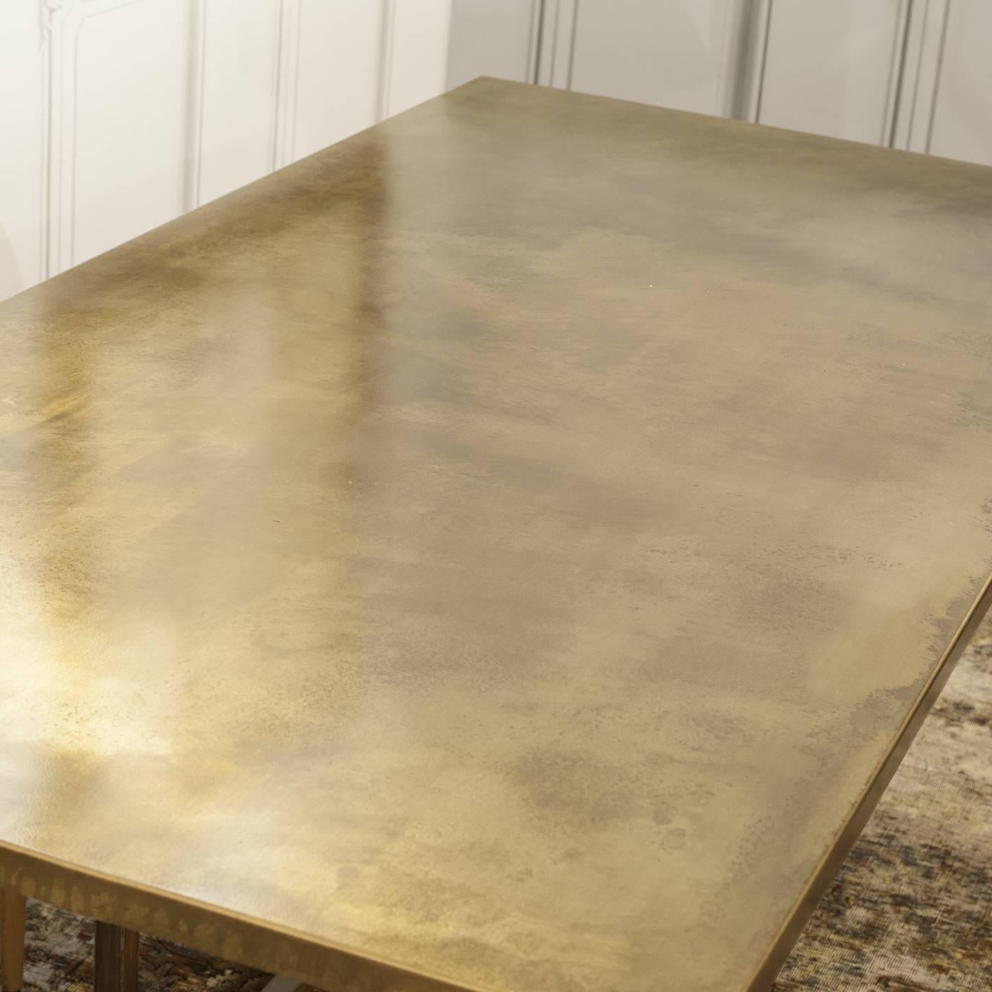 Infinito Slim Brass Table In New Condition In Milan, IT