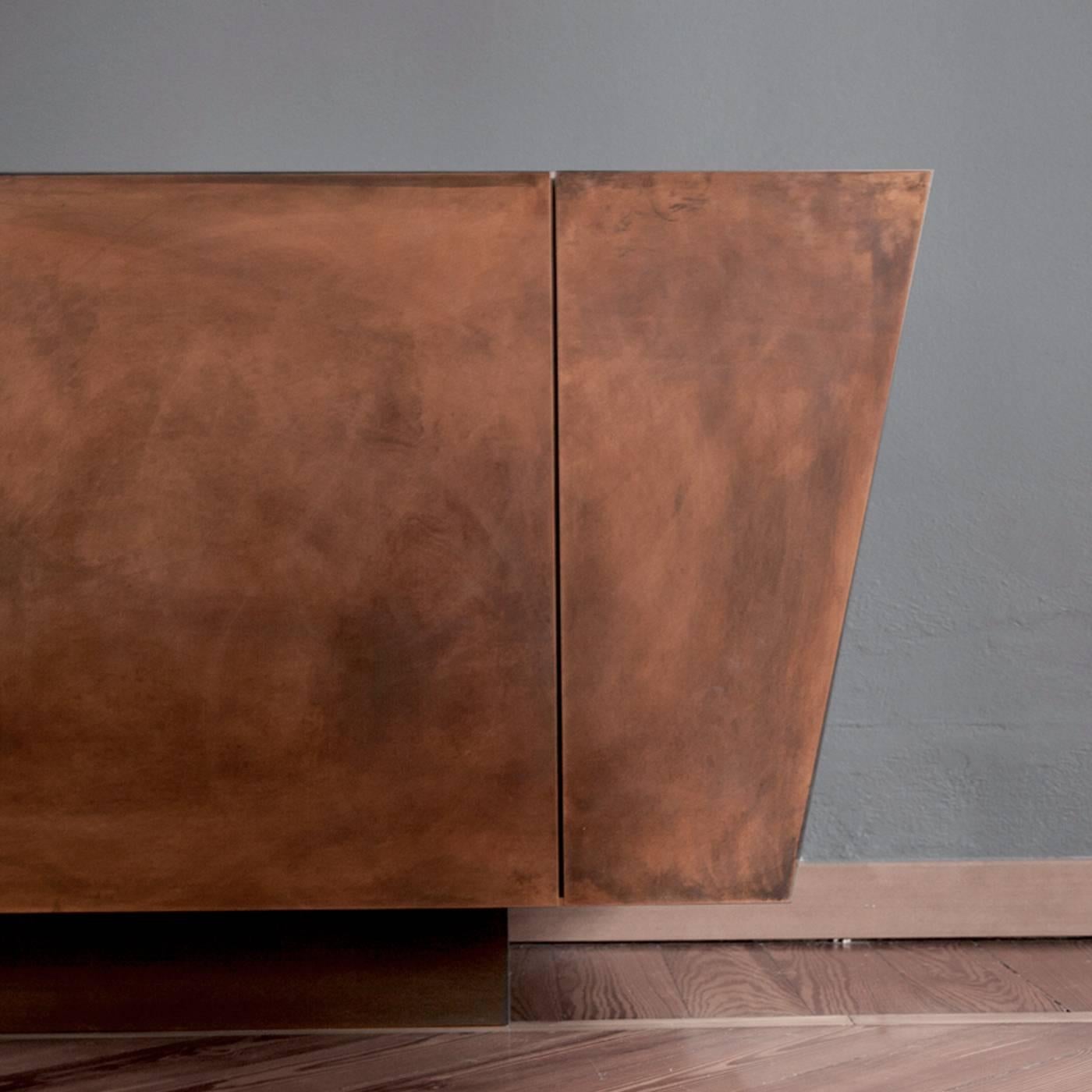 Italian Modern 'Window' Sideboard in Bronze