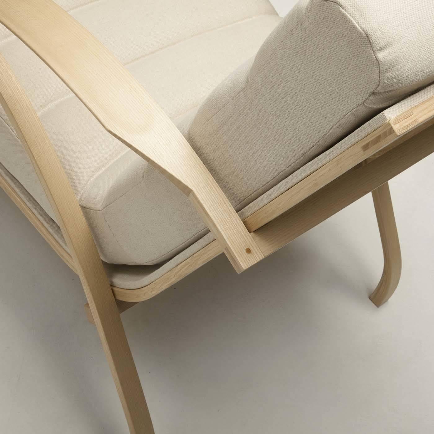 Contemporary Armchair in Curved Wood 1957 by Carlo de Carli