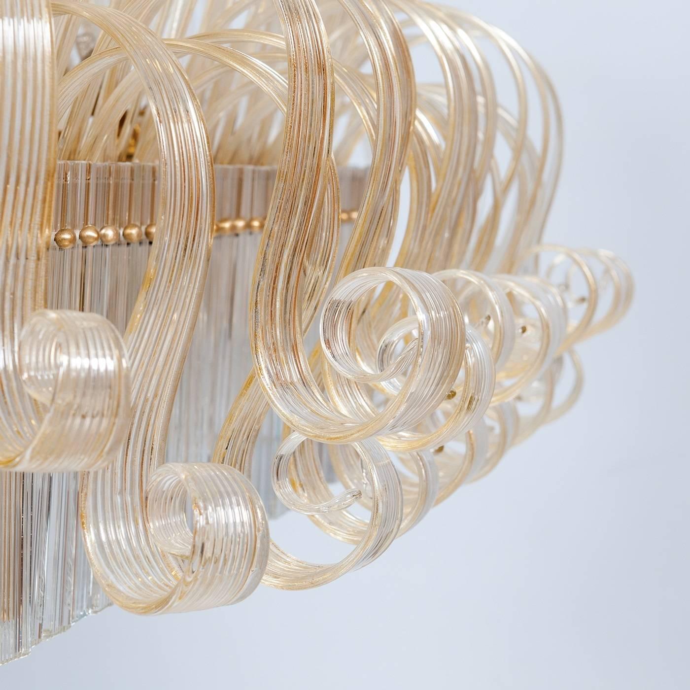 Limited Edition Italian Chandelier with 24-Karat Gold 1