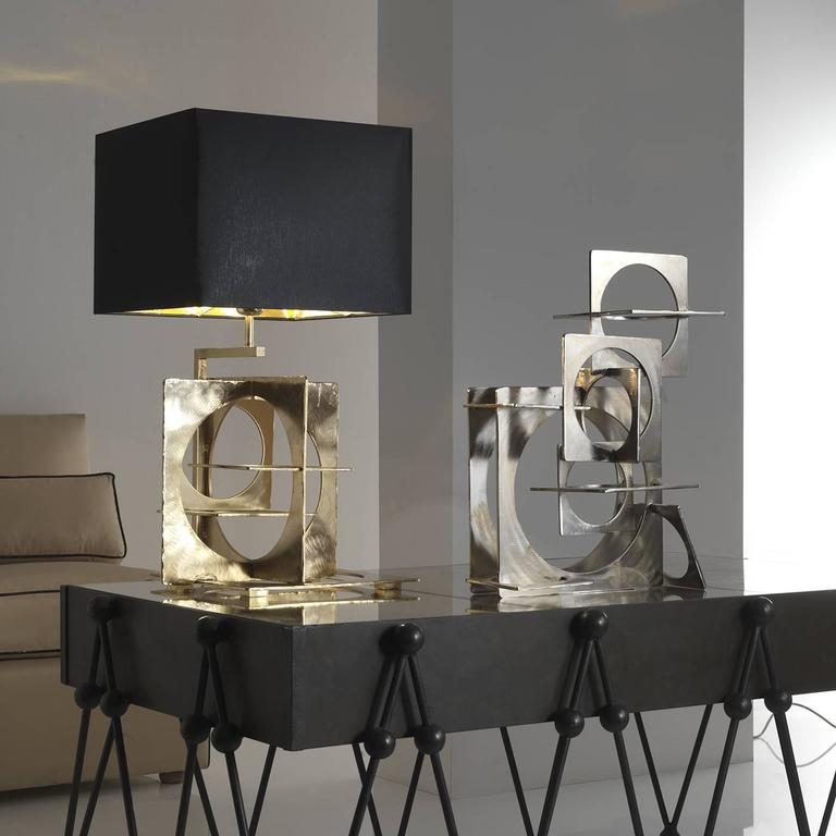 Exquisite Iron Table Lamp with an Unique Design For Sale at 1stdibs