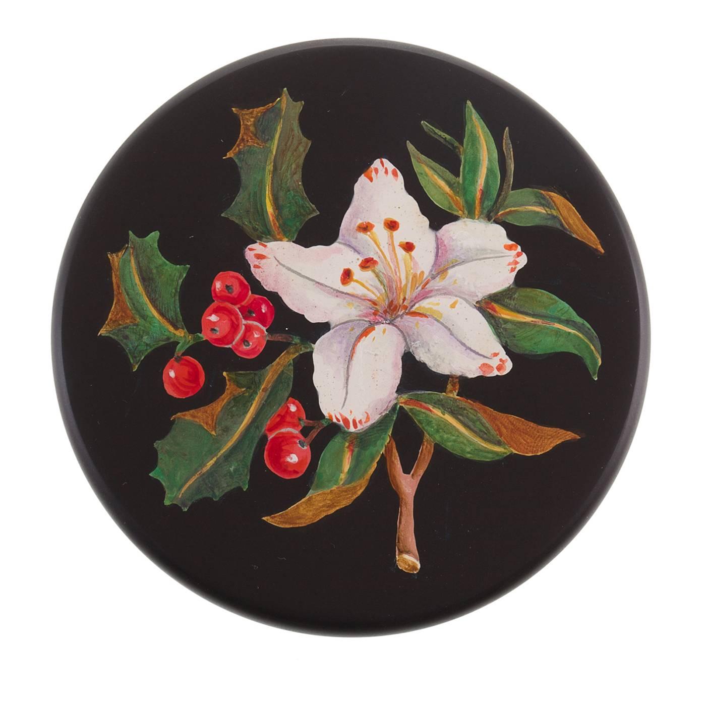 Flower and Holly Marble Box