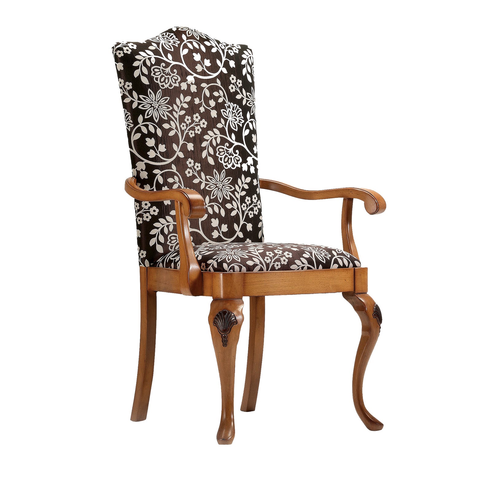 Black And White Chair With Armrests