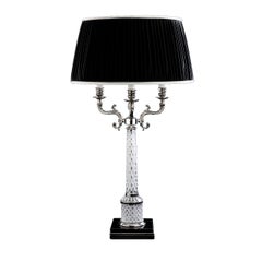 Crystal Table Lamp with Three Lights