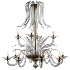 Palm Murano Glass Chandelier and Ceiling Light