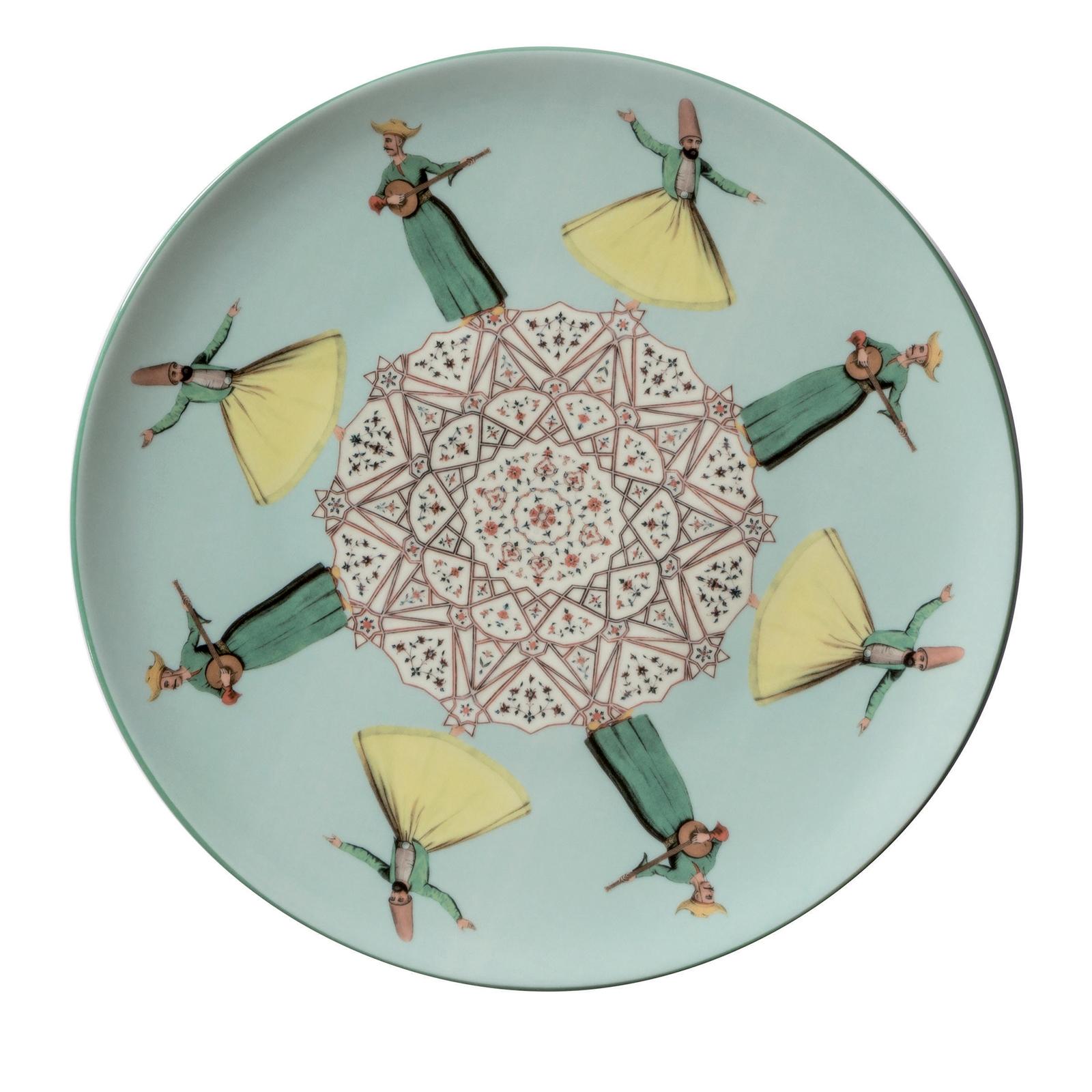 This set features the 12 different designs of the complete Costantinopoli collection, creating a bouquet of dessert plates, each with its distinctive colors and decorations. The result is a colorful and dynamic accent that will equally enliven a
