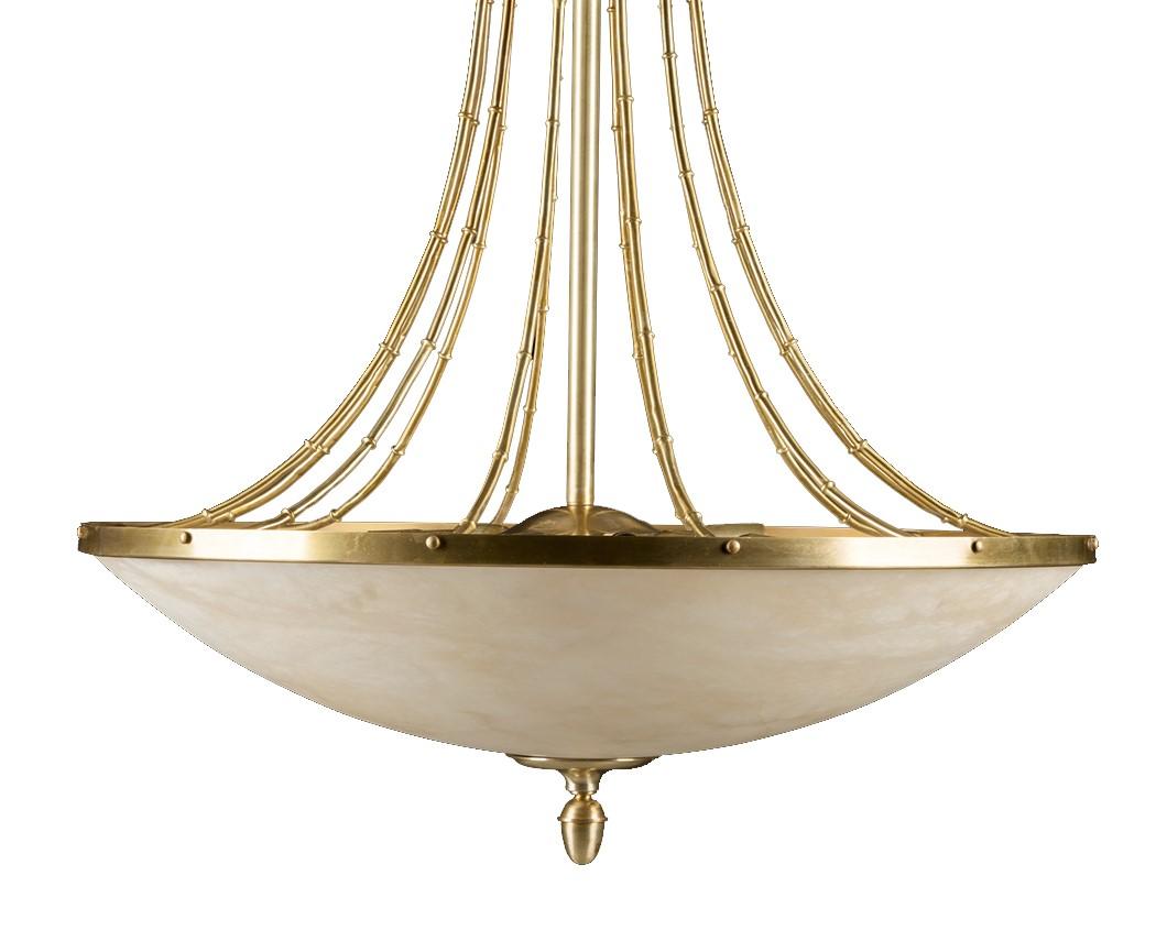 Italian Bamboo Chandelier by Badari For Sale