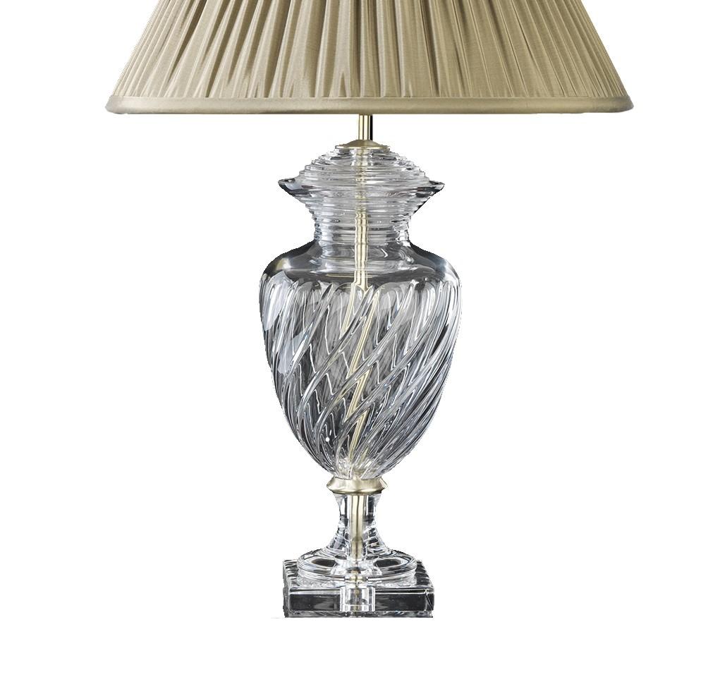 Neoclassical Crystal Table Lamp 2-Lights by Badari For Sale
