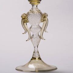 Oro Champagne N°1 Murano Wine Glass by Fabiano Amadi