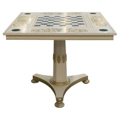 Royal Wood and Brass Checkboard Table by CG Capelletti