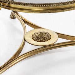 Provasi Round Wall Mirror, Handcarved Silver & Gold Leaf Frame, Italy