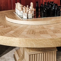 Pantheon Inlaid Eucalyptus Wood Table