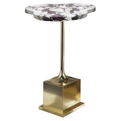 White Marble Top Side Table