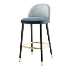 AES 898 Light Blue Bar Stool by Claudio Perin - Tekhne Collection
