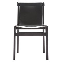 Sedia Burano in pelle nera di Balutto Associati