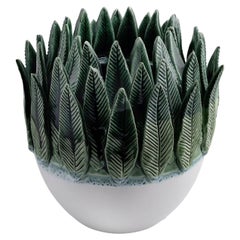Palm Leaves Round Vase
