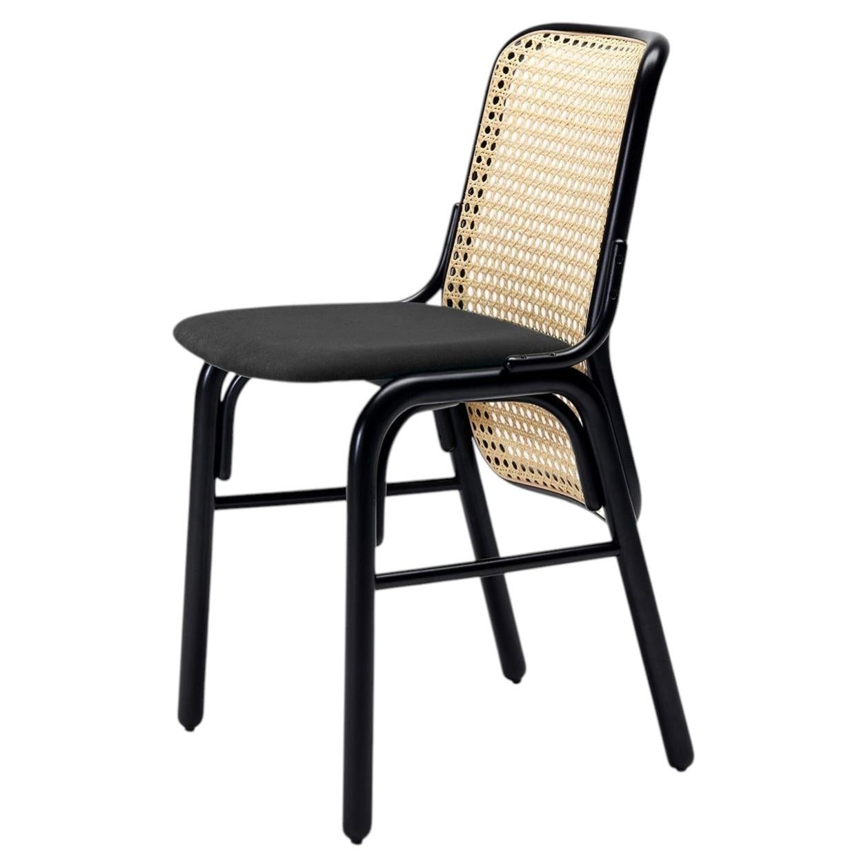 Frantz 985 Black Chair by Gil Sheffi & Yoav Avinoam - Tekhne Collection en venta