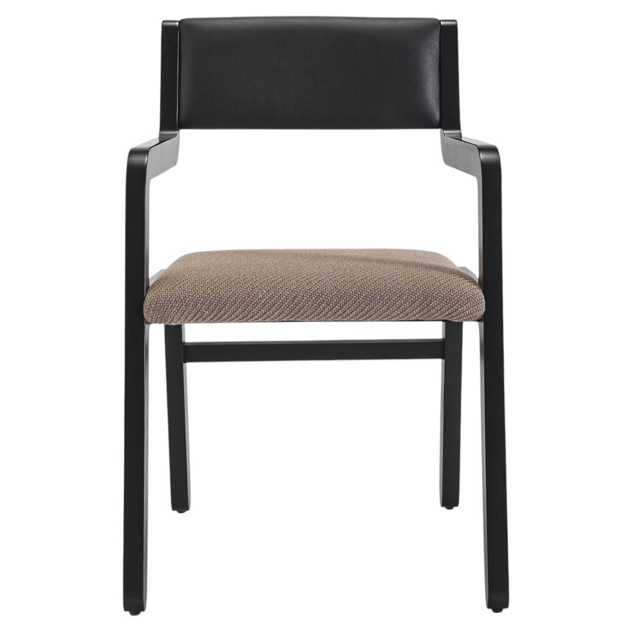 Moki Black Dining chair by Gianluca Villa For Sale