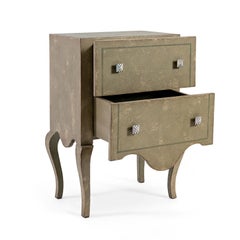 Brenta Green Wood Nightstand
