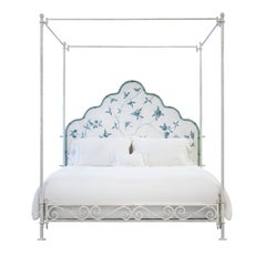 Canova White Metal With Hand-Painted Decoration Bed