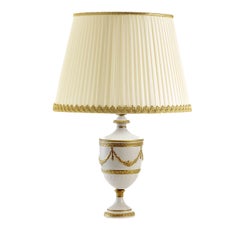 Josephine Small Gold and White Table Lamp