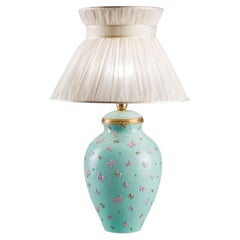 Butterfly Large Classic-Style Light-Blue Table Lamp