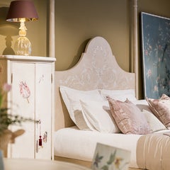 Roma Light Taupe With Hand-Painted Decoration Bed