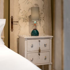 Lombardia Nightstand with Marble Elements