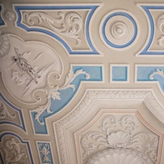 Architektonische, handgemalte Trompe-l’œil-Leinwand-Tapete