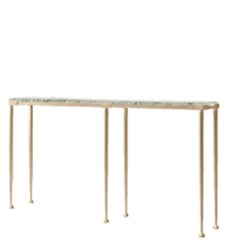 Gold Iron and Glass Console