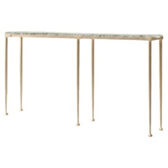 Gold Iron and Glass Console