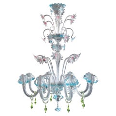 Lámpara de araña floral «Celeste Barocco»