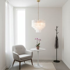 Annalisa Alabastro White Glass Chandelier