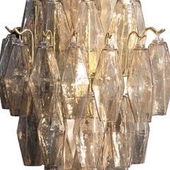 Poliedri Fumé Brass Wall Sconce
