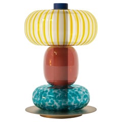 Playground Mehrfarbige Glas-Tischlampe aus drei Teilen Nr. 1