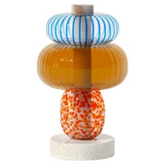 „Playground Glass“ mit Marmorsockel – 3-teilige Vase Nr. 2