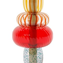Playground Glass with Marble Base 4-Component Vase