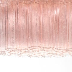 Melba Rosa Round Pink Glass Chandelier