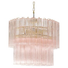 Melba Rosa Round Pink Glass Chandelier
