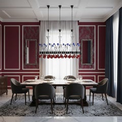 Armonia Floreale Rectangular Glass Chandelier